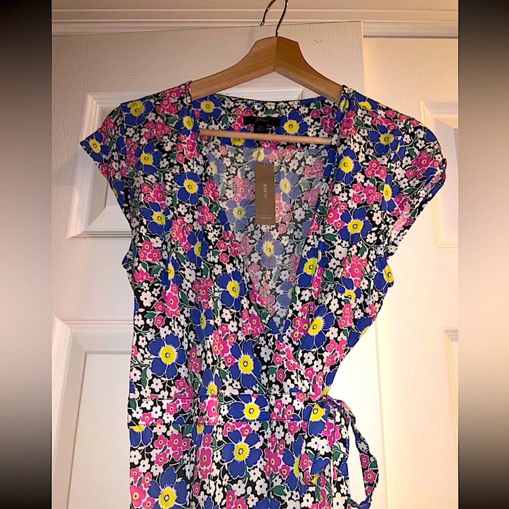 J. Crew XS floral wrap maxi dress NWT